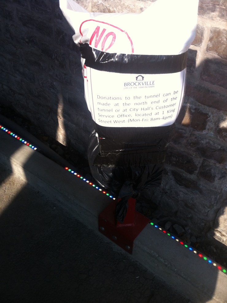 Brockville Tunnel Broken Donation box