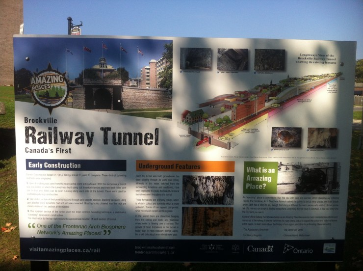 Brockville Tunnel Information board